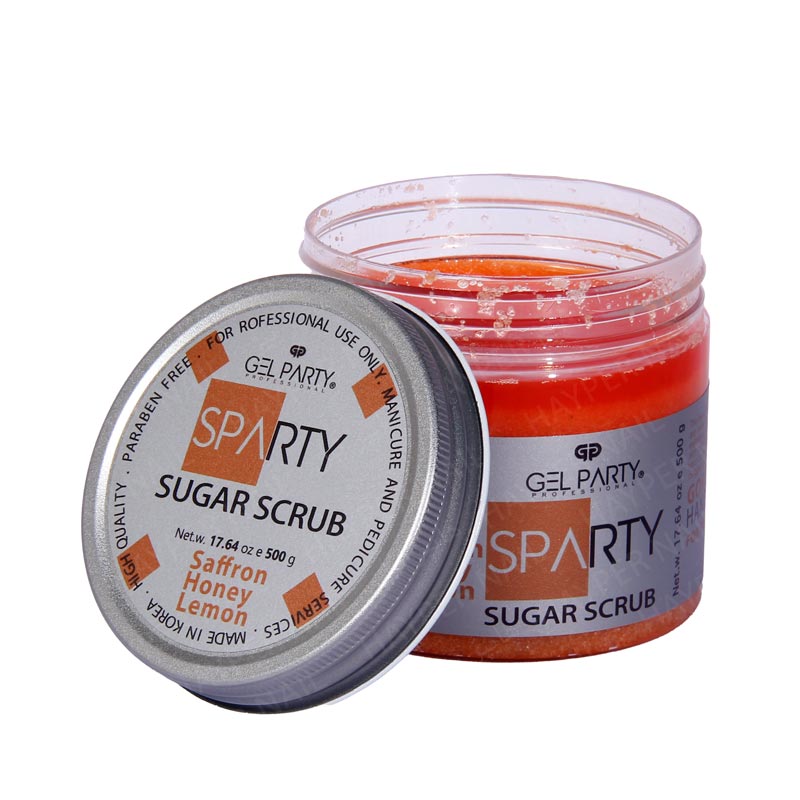 شوگر اسکراب ژل پارتی 500 گرم Gel Party Sparty Sugar Scrub Saffron Honey Lemon