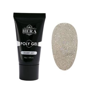 پلی ژل نقره ای هفت رنگ هرا 30 گرم Hera Poly Gel Starry Sky