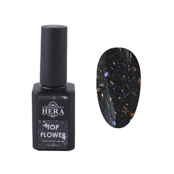 تاپ ژل گلیتری هرا 15 میل Hera Top Flower F006